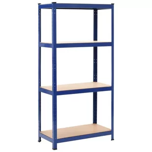 Regał magazynowy, niebieski, 80x40x160 cm, stal i MDF - Szafy i regały magazynowe - miniaturka - grafika 1