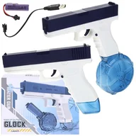 Zabawki militarne - Pistolet na Wodę Automatyczny Elektryczny Glock 2 Magazynki Sikawka - miniaturka - grafika 1