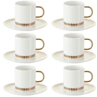 Filiżanki - Komplet 6 filiżanek do kawy i herbaty porcelanowych 170 ml GAJA - miniaturka - grafika 1