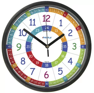 Edukacyjny zegar ścienny dla dzieci z szybką M2 / ePokoik - Zegary - miniaturka - grafika 1