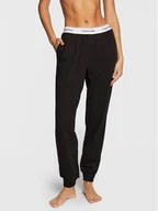 Piżamy damskie - Calvin Klein Underwear Spodnie piżamowe 000QS6872E Czarny Relaxed Fit - miniaturka - grafika 1