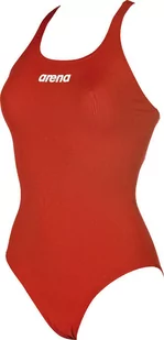 Arena damski sportowy Solid Swim Pro kostium kąpielowy, czerwony 2A242 - Stroje kąpielowe - miniaturka - grafika 1