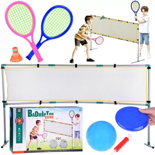 Zestaw sportowy 3w1 Siatka do siatkówki, Piłka Badminton, dysk SP0772 - Piłki dla dzieci - miniaturka - grafika 1