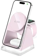 Ładowarki do telefonów - Tech-Protect Ładowarka indukcyjna Qi15W A43 3w1, do MagSafe, Qi, różowa - miniaturka - grafika 1