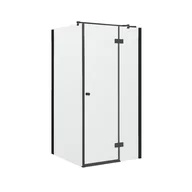 Kabiny prysznicowe - Kabina prysznicowa narożna kwadratowa prawa Fresh Line 90x90x200cm czarna Sea-Horse - miniaturka - grafika 1