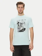 Koszulki męskie - Blend T-Shirt 20718283 Zielony Regular Fit - miniaturka - grafika 1