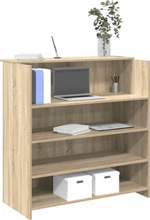 vidaXL Biurko recepcyjne dąb sonoma 100x50x103,5 cm Drewno klejone - Stoły - miniaturka - grafika 1
