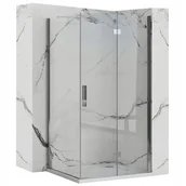 Kabiny prysznicowe - Kabina Prysznicowa Składana Molier 100x80 Chrom - miniaturka - grafika 1