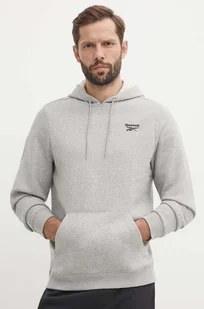 Reebok bluza Identity męska kolor szary z kapturem melanżowa 100202875 - Bluzy męskie - miniaturka - grafika 1