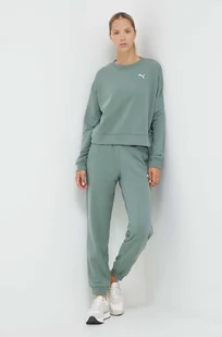 Puma dres damski kolor zielony - Dresy damskie - miniaturka - grafika 1
