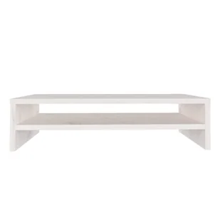 Lumarko Podstawka na monitor, biała, 50x24x13 cm, lite drewno sosnowe - Szafki RTV - miniaturka - grafika 7