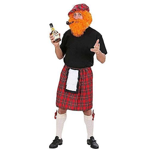 W WIDMANN MILANO Party Fashion - szkocka spódnica dla dorosłych, spódnica w kratę, kilt, tartan, karnawał, impreza tematyczna