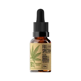 Full Spectrum Olejek Konopny CBD + CBDa 18% 15 ml 15 ml - Układ nerwowy - miniaturka - grafika 1