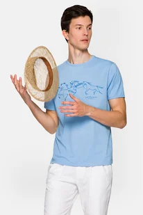 Lancerto, Koszulka męska Alfred, Błękitny, rozm. M - Koszulki męskie - miniaturka - grafika 1