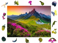 Puzzle - Puzzle Drewniane Premium 3D Dla Dorosłych Zachód W Górach A4 Krajobraz Adawoo - Idealne Na Prezent Na Święta, Urodziny, Imieniny, Walentynki - miniaturka - grafika 1