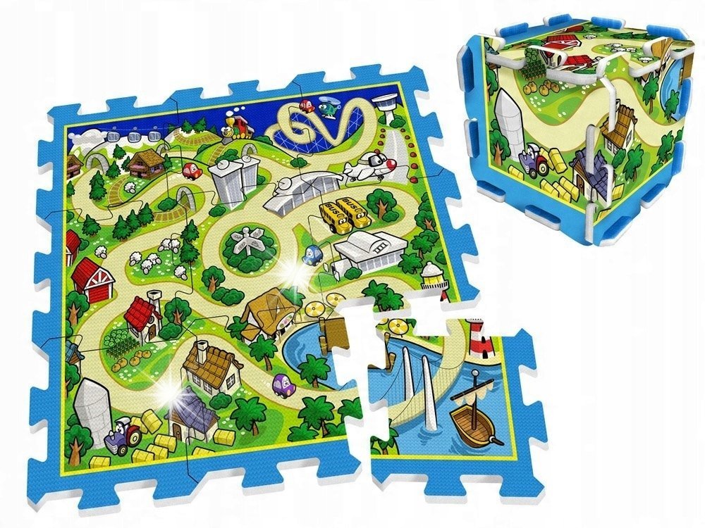 Puzzle piankowe Mata uliczka wyścigi 93x93cm ZA3150