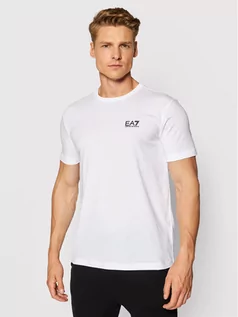 Koszulki męskie - Emporio Armani EA7 T-Shirt 8NPT51 PJM9Z 1100 Biały Regular Fit - grafika 1