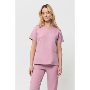 Bluza Medyczna Emily Liliowy Róż Rozmiar: XS - Odzież medyczna - miniaturka - grafika 1