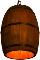 Lampy sufitowe - Retro drewniana beczka na wino Lampa wisząca Lampa wisząca Regulowana lampa wisząca Industrialny żyrandol - miniaturka - grafika 1