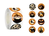 Halloween - Rolka naklejek na Halloween - 200 szt. - miniaturka - grafika 1