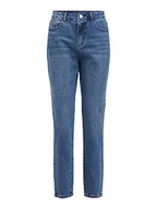 Spodnie damskie - Vila Vimommie Dl Hw Mom MBD-Noos dżinsy damskie, niebieski (medium blue denim), 38W / 32L - miniaturka - grafika 1