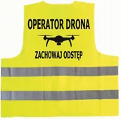 Odzież robocza - Kamizelka odblaskowa z nadrukiem OPERATOR DRONA rozmiar L - miniaturka - grafika 1