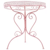 Stoły ogrodowe - Shumee Stolik ogrodowy metalowy różowy ALBINIA 208640 - miniaturka - grafika 1