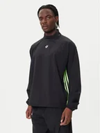 Bluzy męskie - adidas Bluza adicolor Woven Drill JW5957 Czarny Loose Fit - miniaturka - grafika 1