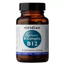 Viridian Witamina B12 - High Twelve B-Complex B12 (30 kaps) 5060003592556 - Witaminy i minerały - miniaturka - grafika 1