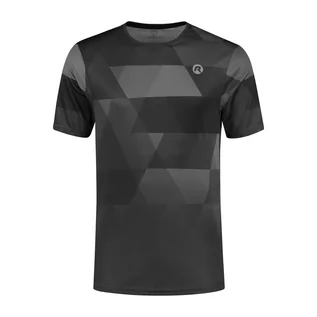 Koszulki rowerowe - Koszulka do biegania męska Rogelli Geometric - grafika 1