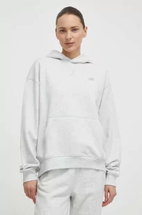 New Balance bluza bawełniana damska kolor szary z kapturem melanżowa WT41537AHH - Bluzy damskie - miniaturka - grafika 1
