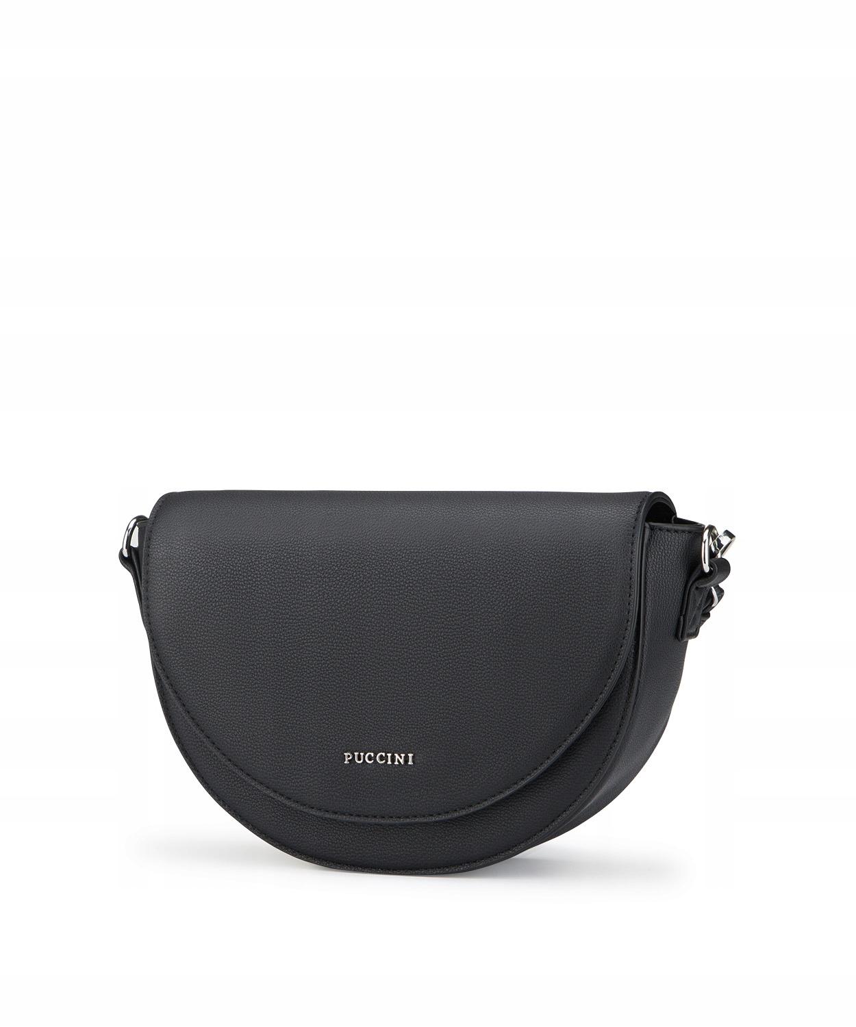 Torebka Crossbody Listonoszka Półksiężyc Puccini Na Pasku Czarna BML056M-1