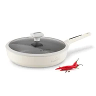 Patelnie - PATELNIA indukcja POKRYWKA uchwyt SOLIDNA MARBLE PLUS Starke Pro Brule 28cm - miniaturka - grafika 1