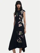 Sukienki - Desigual Sukienka codzienna Katrina 25WWVK12 Czarny Slim Fit - miniaturka - grafika 1