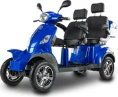 Skutery - Bili Bike Skuter, pojazd inwalidzki, elektryczny BILI BIKE SHINO QUADRO F2, dwuosobowy - niebieski - miniaturka - grafika 1