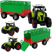 Samochody i pojazdy dla dzieci - Traktor Ciągnik rolniczy z przyczepą Światła LED dźwięki Pojazd Przyczepa - miniaturka - grafika 1