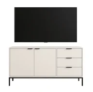 Komody - Biała komoda na czarnych metalowych nogach G9-Z16 - miniaturka - grafika 1