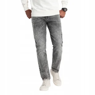 Spodnie męskie jeansowe STRAIGHT LEG szare V4 OM-PADP-0133 L - Spodnie męskie Spodnie męskie jeansowe STRAIGHT LEG szare V4 OM-PADP-0133 L - Spodnie męskie - miniaturka - grafika 1