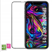 Szkła hartowane na telefon - Szkło Hartowane iPhone 11 / XR Ochronne Pełne Idealnie Dopasowane Ramka - miniaturka - grafika 1