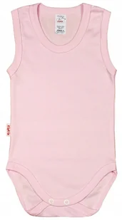 BODY ramiączko RAMKA bez rękawa Jasny RÓŻ r 74 KLEKLE - Body dla niemowląt - miniaturka - grafika 1