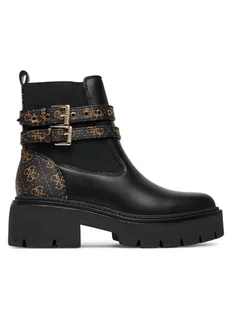 Guess Botki FLTSDR FAL10 Czarny - Botki damskie - miniaturka - grafika 1