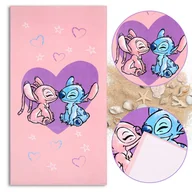 Okrycia kąpielowe dla dzieci - DISNEY Angel Stitch Ręcznik bawełniany, ręcznik plażowy, kąpielowy dla dzieci 70x140 cm OEKO-TEX - miniaturka - grafika 1