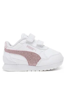 Puma Sneakersy ST Runner v4 SL Glitter V Inf 401592 02 Biały - Buty dla dziewczynek - miniaturka - grafika 1