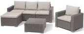 Meble ogrodowe - Allibert Meble rattanowe Moorea cappuccino/pískový - miniaturka - grafika 1