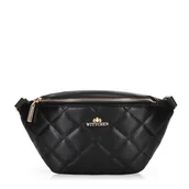 Nerki - Damska nerka ze skóry naturalnej na łańcuszku czarna - miniaturka - grafika 1