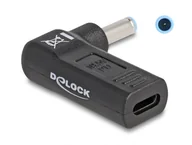 Ładowarki do telefonów - DeLOCK Adapter do kabla zasilającego do laptopów, gniazdo USB Type-C na wtyk HP 4,5 x 3,0 mm, wygięty 90° - miniaturka - grafika 1