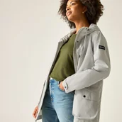 Kurtki i kamizelki sportowe damskie - Regatta Kurtka damska przeciwdeszczowa z membraną Norana Biały, Rozmiar: 38 - miniaturka - grafika 1