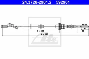 ATE LINKA SPRZĘGŁA 24.3728-2901.2 DAEWOO KALOS 1.4 03-04 24.3728-2901.2 - Sprzęgła - miniaturka - grafika 1