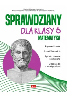 Sprawdziany dla klasy 5. Matematyka - Pozostałe książki - miniaturka - grafika 1