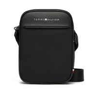 Torby męskie - Saszetka Tommy Hilfiger Th Foundation Mini Reporter AM0AM13624 Czarny - miniaturka - grafika 1